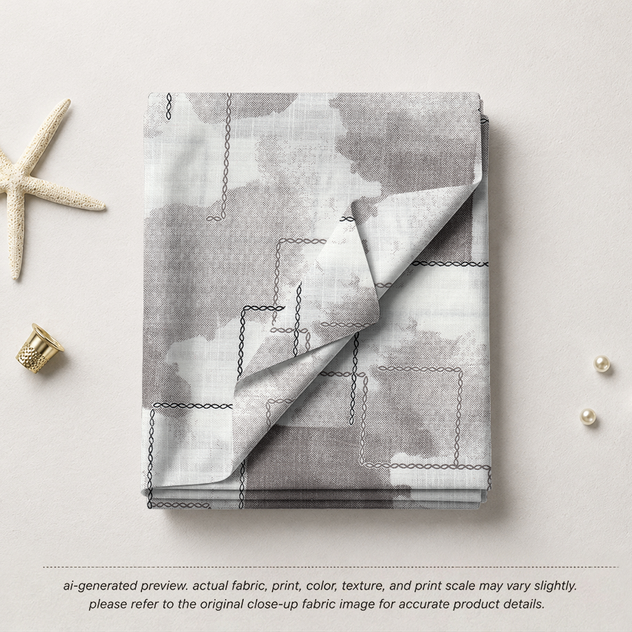 Monochrome Watercolor Chain Geo