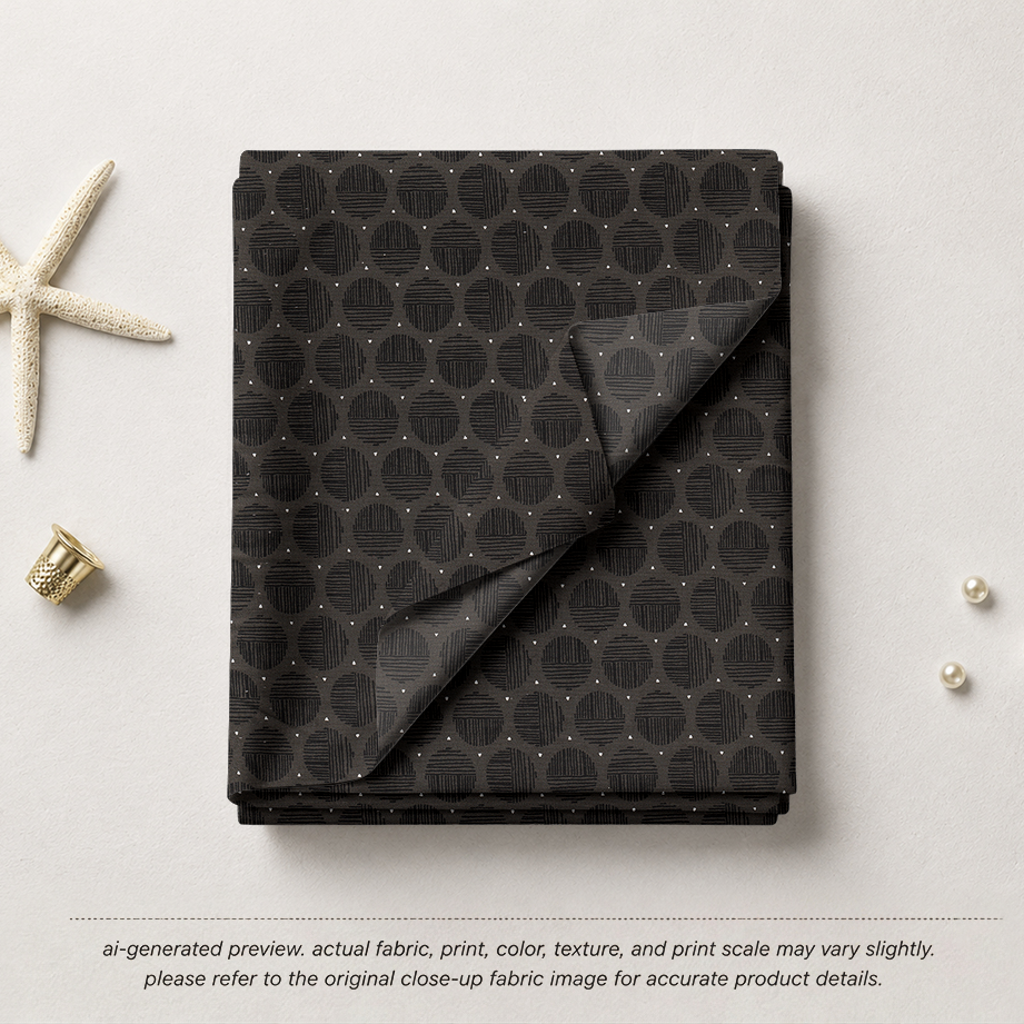 Charcoal Geometric Circle Dot