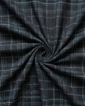 Black & Teal Dotted Windowpane Check