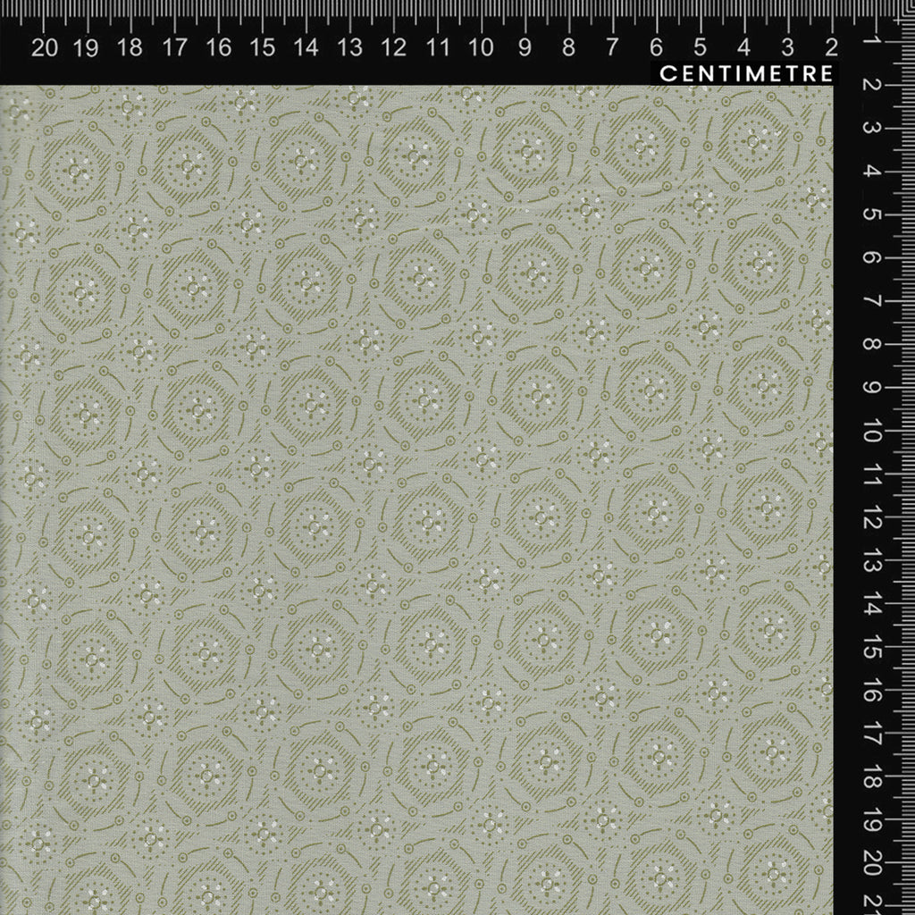 Beige Geometric Mandala Circle Print