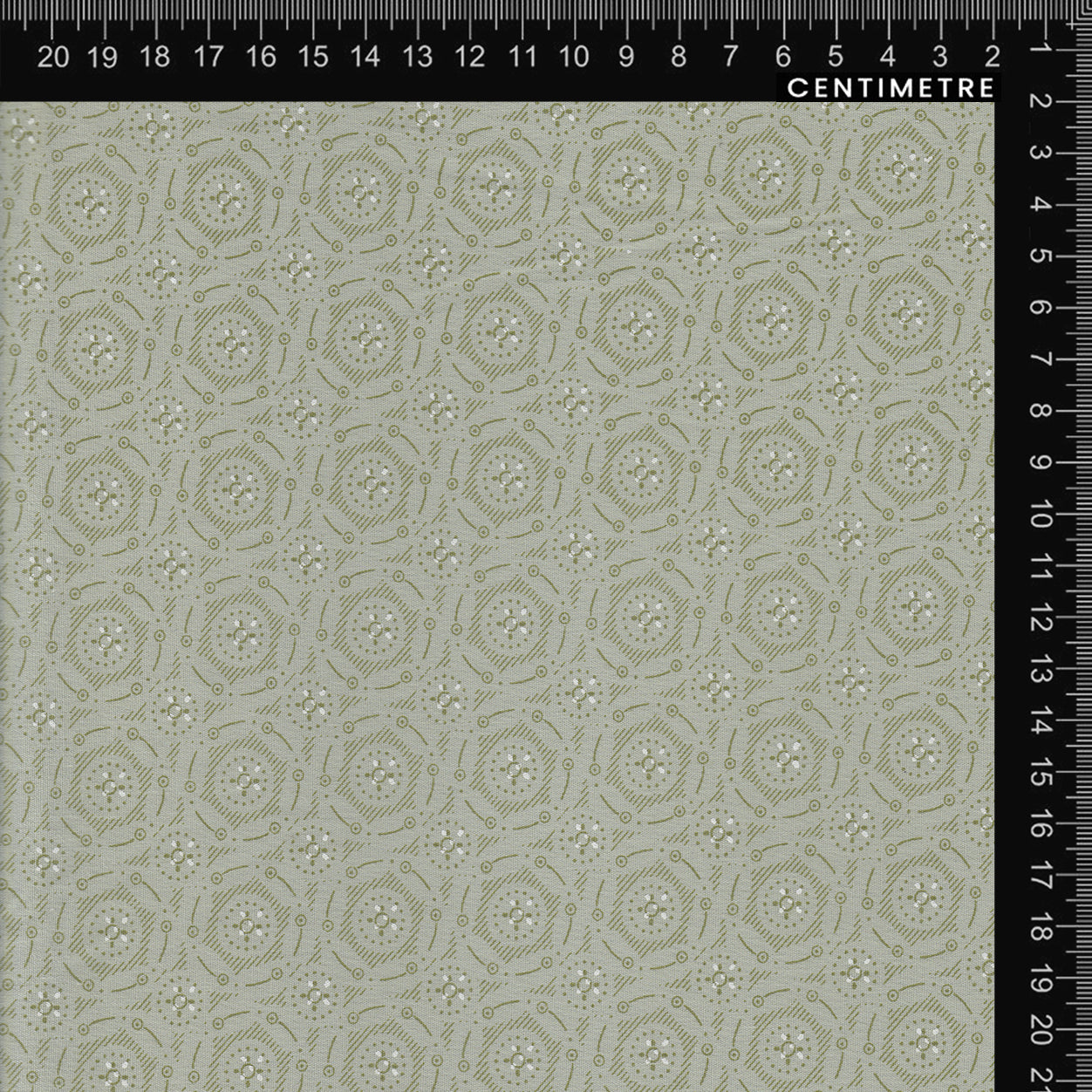 Beige Geometric Mandala Circle Print