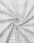 White & Black Dotted Windowpane Check