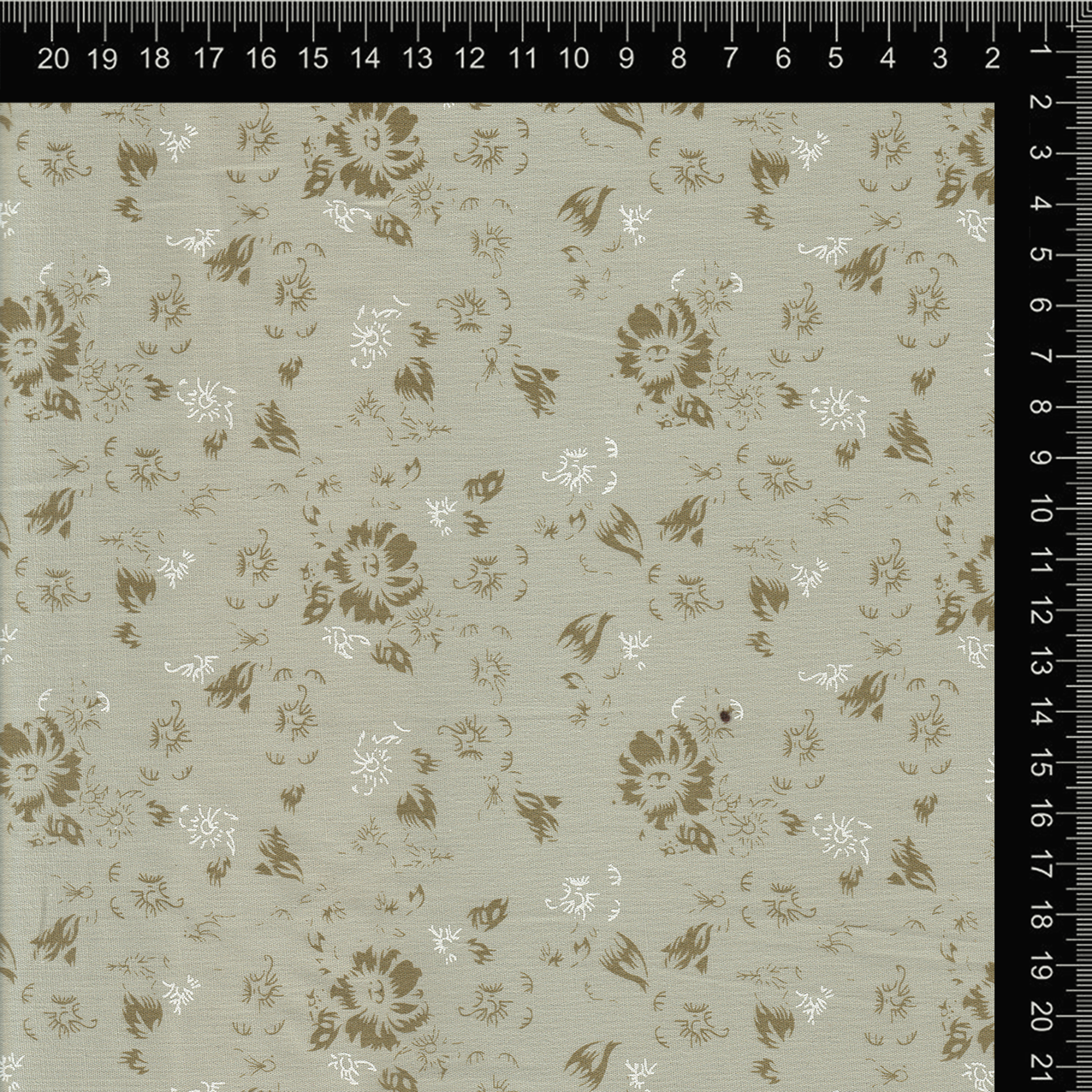 Sage Green Vintage Floral Print