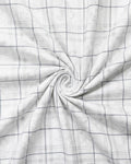 White & Grey Subtle Floral Check