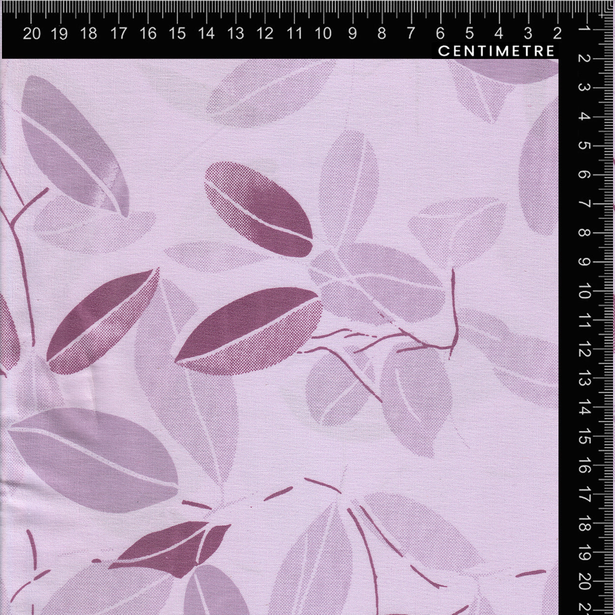 Lavender & Maroon Leaf Motif