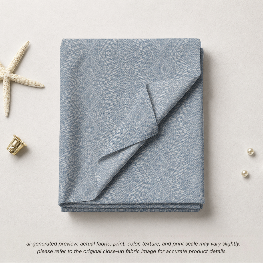 Silver Grey Diamond Geometric Jacquard
