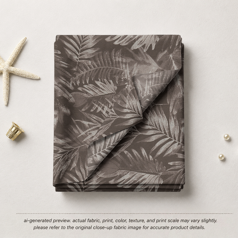 Taupe Fern Leaf Botanical