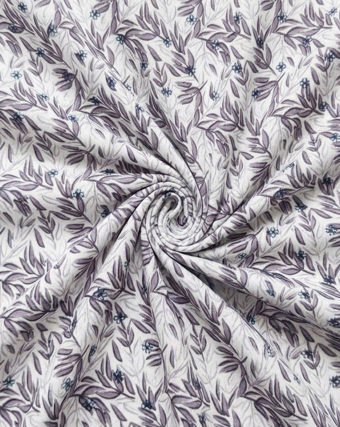 Lilac & Slate Blue Vine Floral