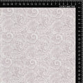 White & Silver Paisley Lace Print