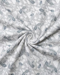 Grey Geometric Botanical Cotton