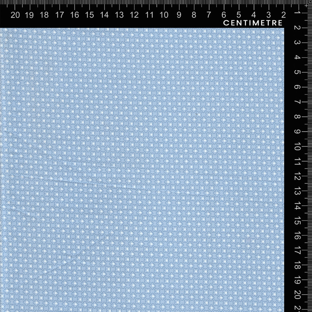 Ice Blue Geometric Quatrefoil Cotton