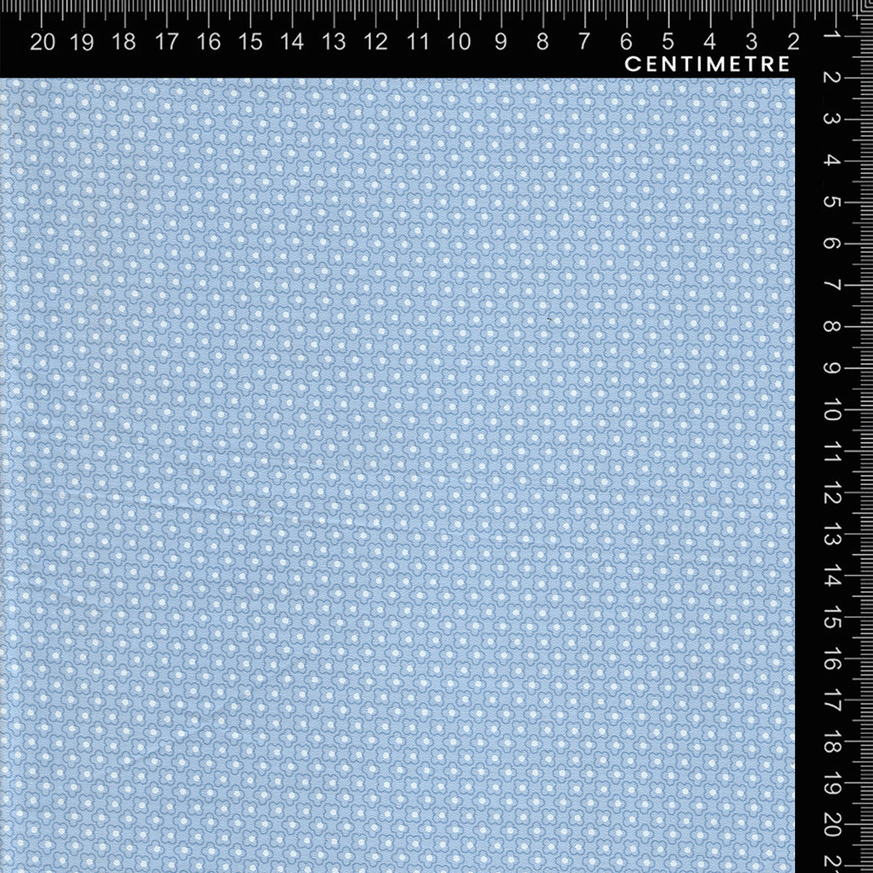 Ice Blue Geometric Quatrefoil Cotton