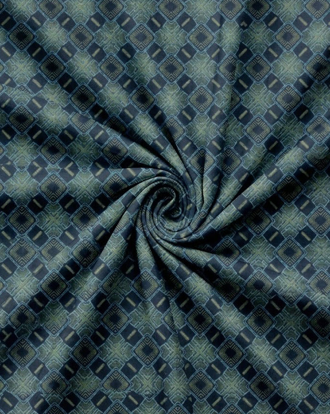 Teal & Navy Geometric Lattice