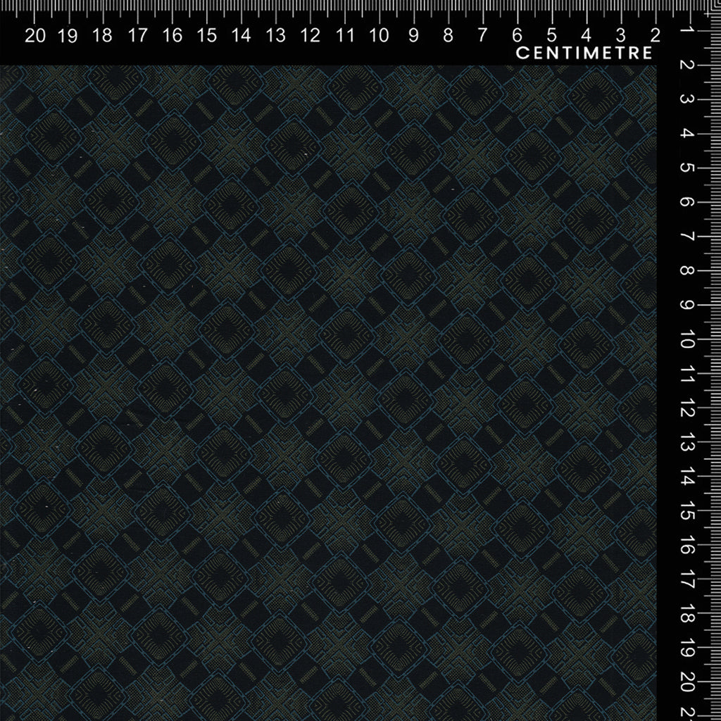 Teal & Navy Geometric Lattice