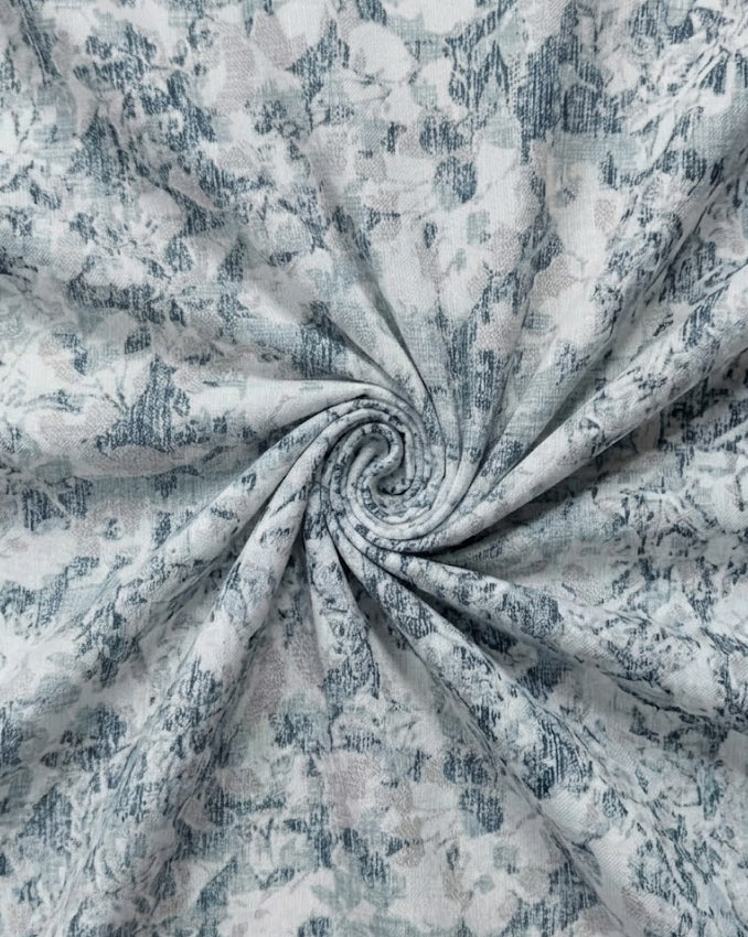 Slate Grey Abstract Floral Camouflage