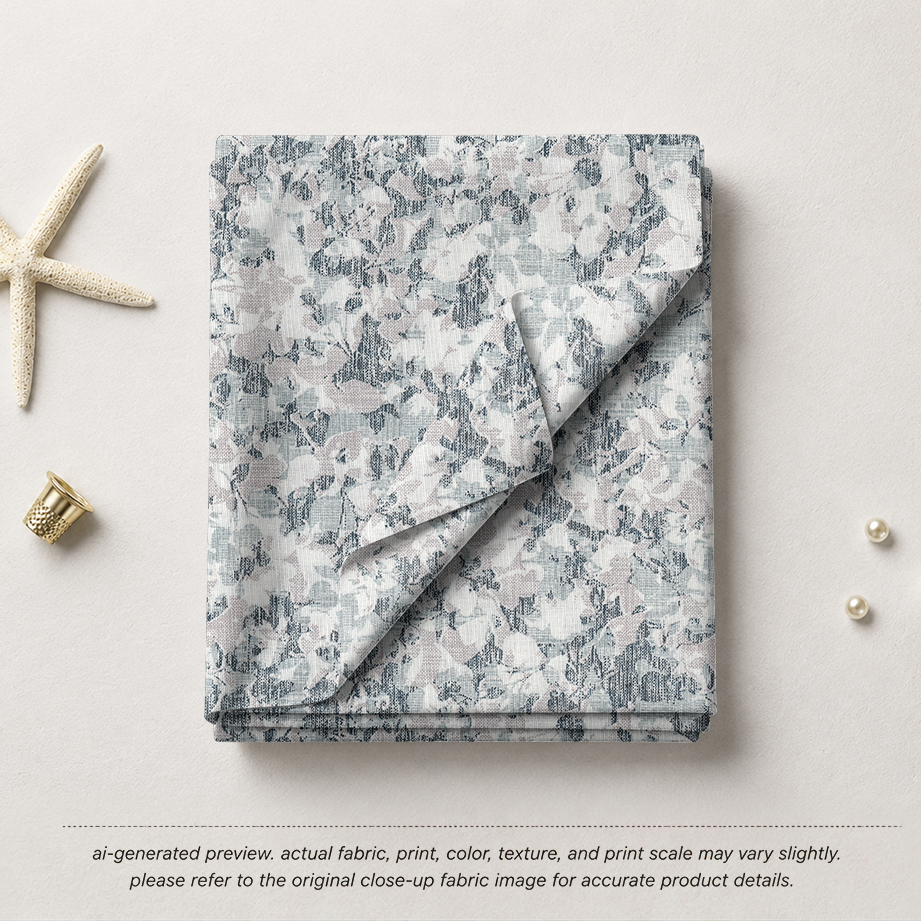 Slate Grey Abstract Floral Camouflage