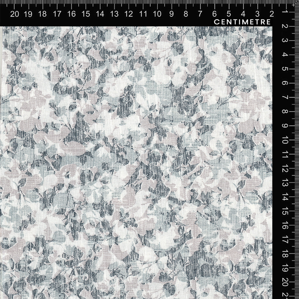 Slate Grey Abstract Floral Camouflage