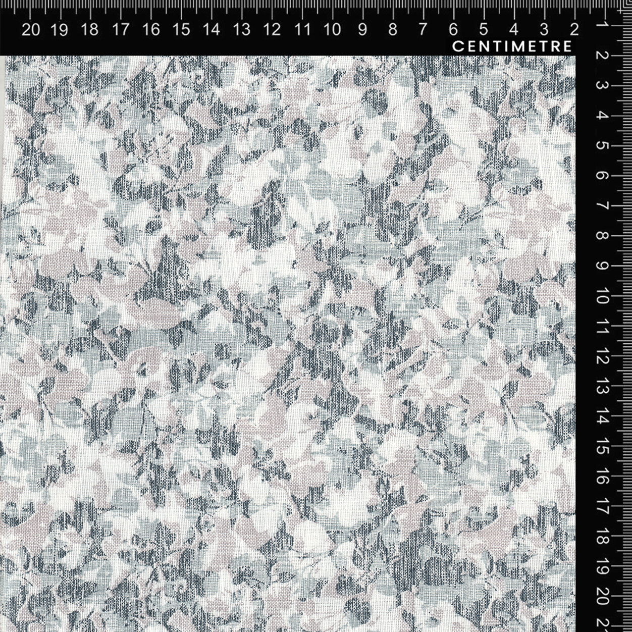 Slate Grey Abstract Floral Camouflage