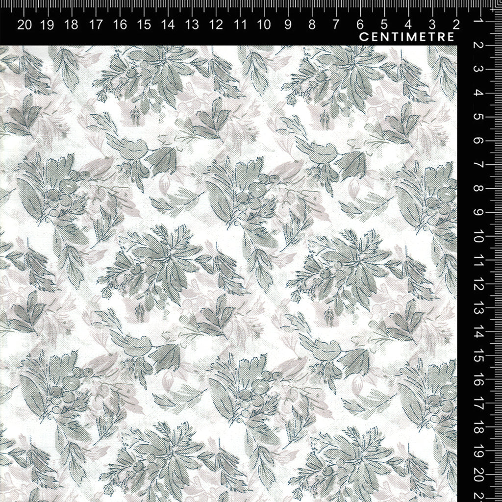 Watercolour Grey Floral Botanical