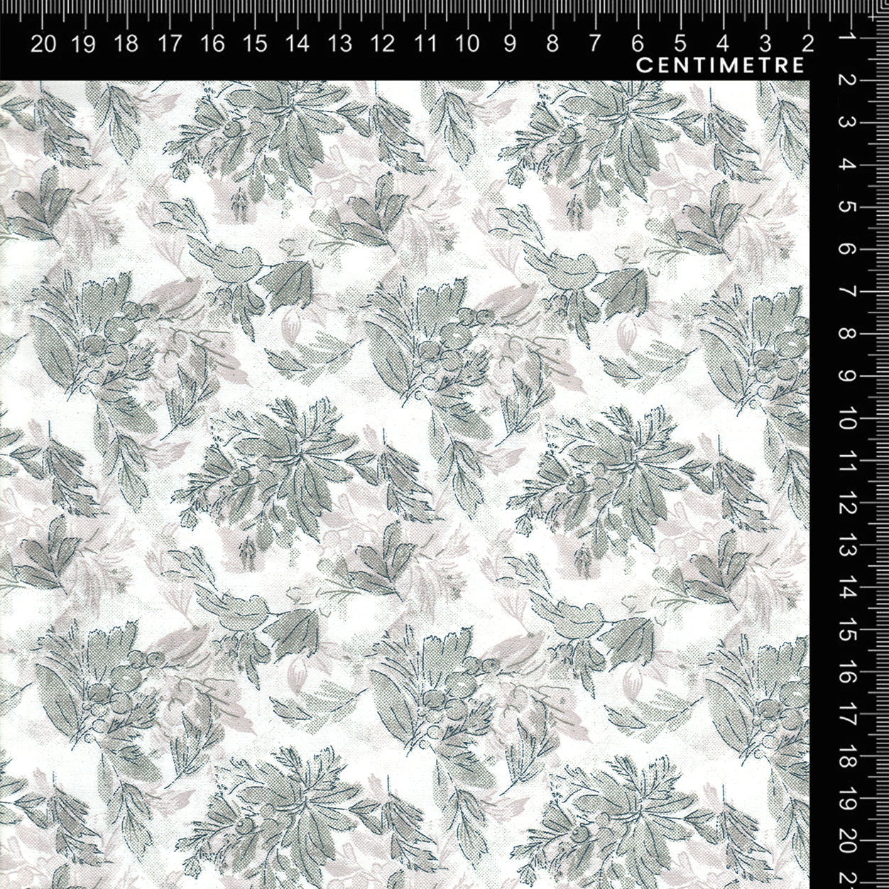 Watercolour Grey Floral Botanical