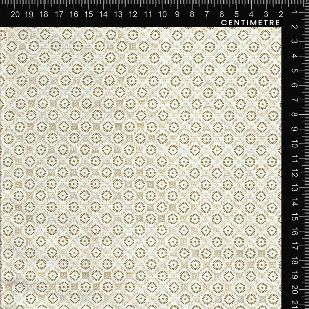 Beige Circular Medallion Geo Print