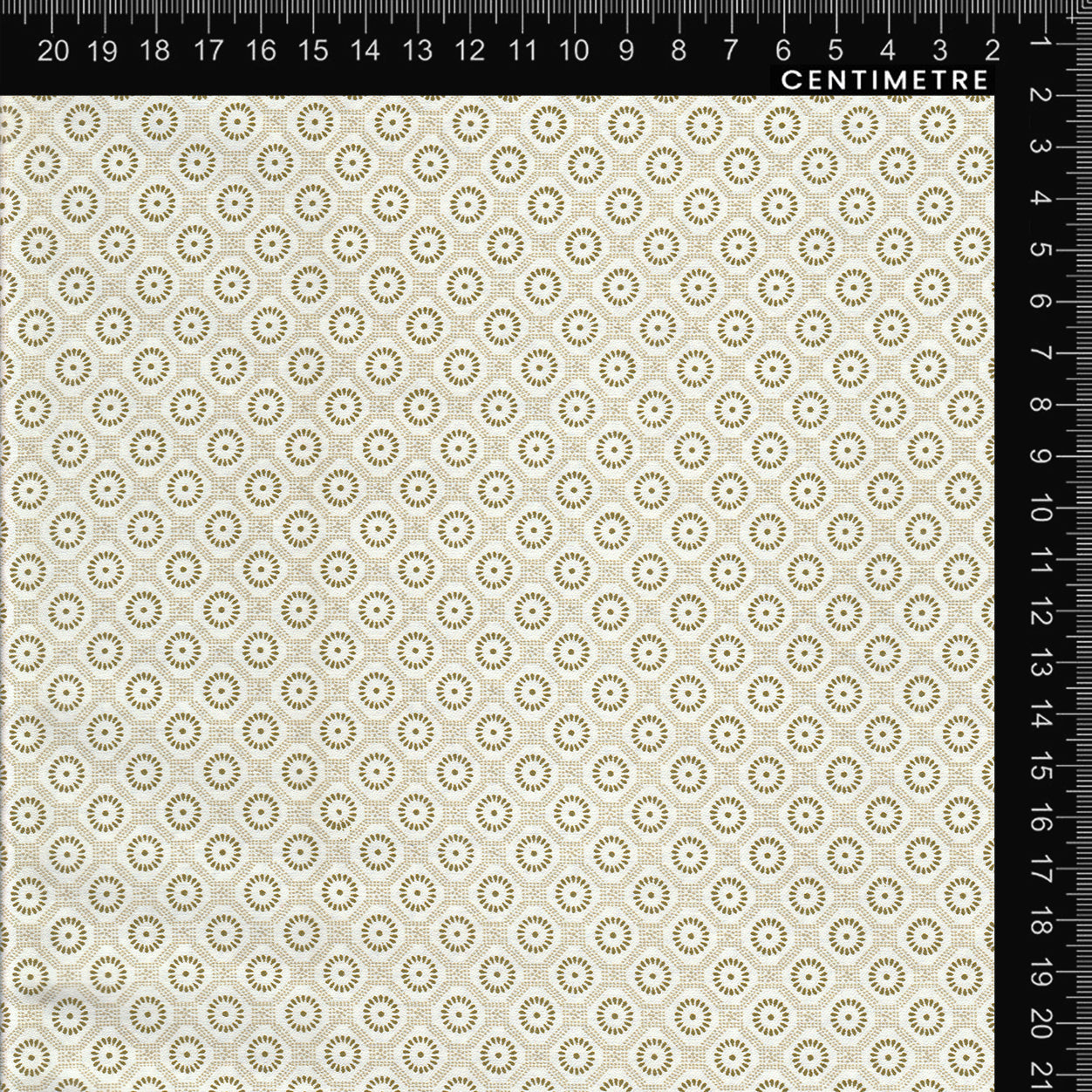 Beige Circular Medallion Geo Print