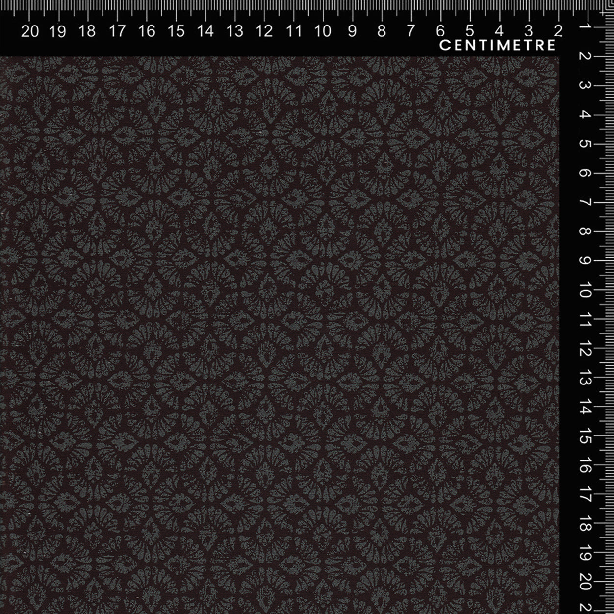 Dark Brown & Mint Floral Damask