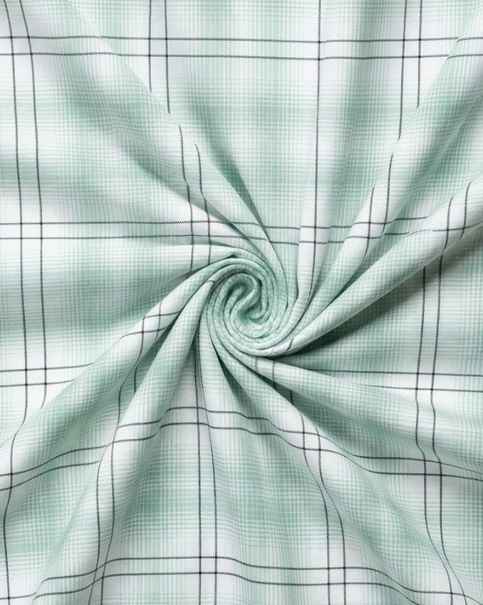 Mint Green Windowpane Checks