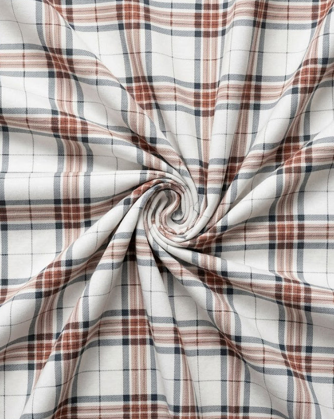 Rust & Grey Classic Plaid Check
