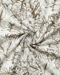 Olive Green Botanical Leaf Sketch
