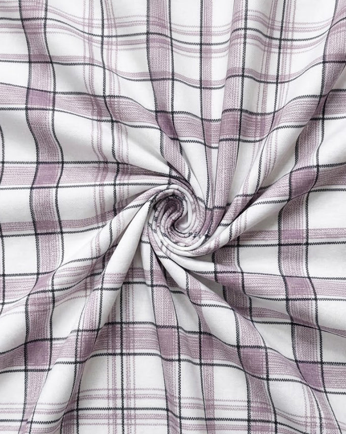 Mauve & Grey Windowpane Check