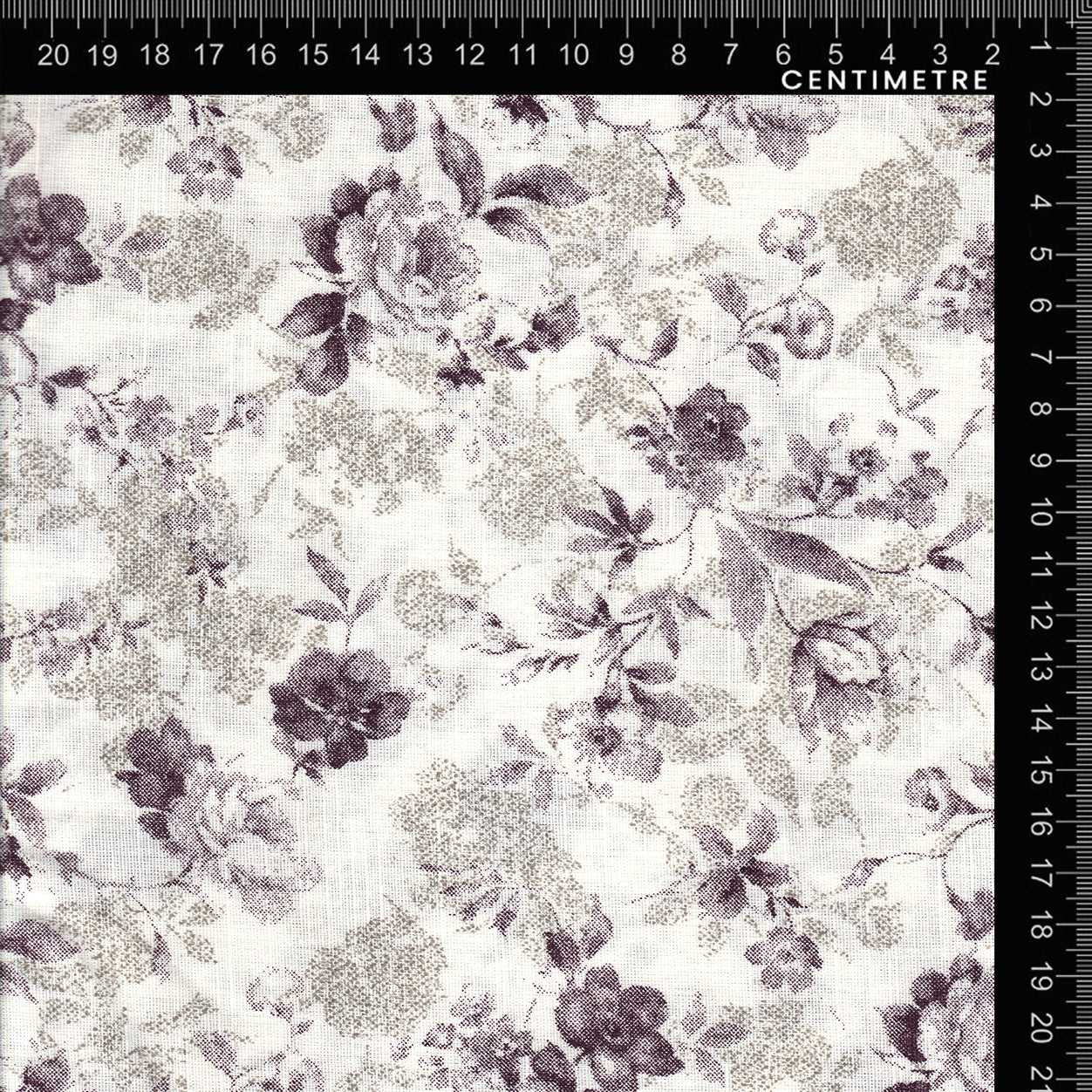 Vintage Plum Floral Toile