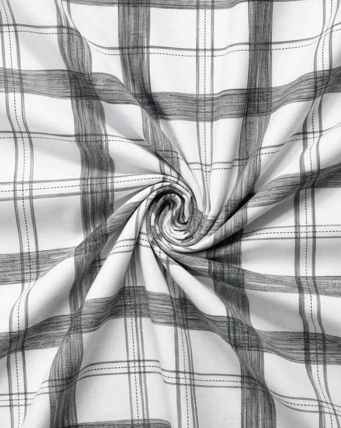 Black & White Wide Plaid Check