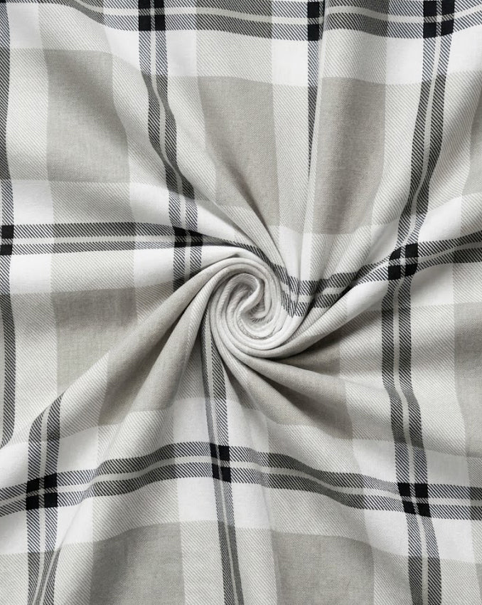 White, Black & Grey Bold Plaid
