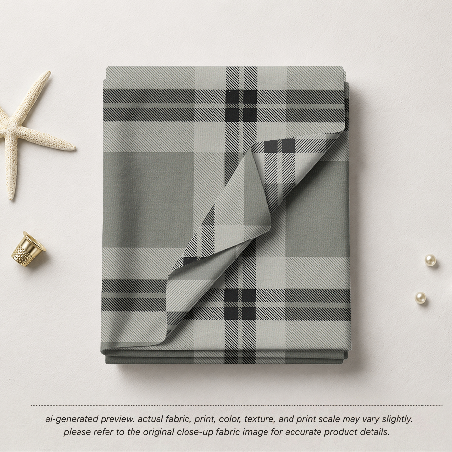 White, Black & Grey Bold Plaid
