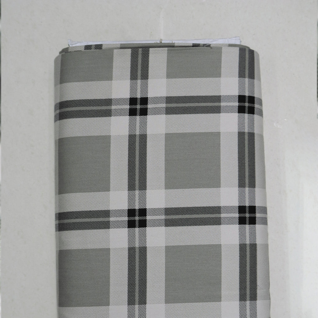 White, Black & Grey Bold Plaid