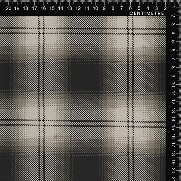 Black, White & Grey Textured Plaid