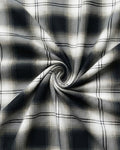 Black, White & Grey Textured Plaid