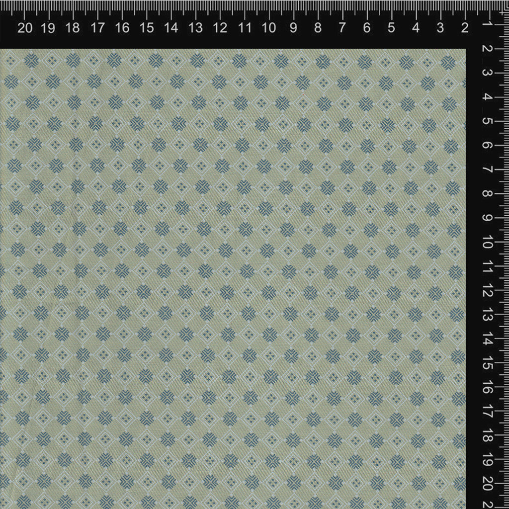 Grey & Blue Diamond Star Geo Print