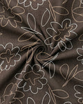 Brown Stitch Line Art Floral