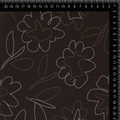 Brown Stitch Line Art Floral