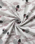 Dusty Rose & Monstera Leaf Abstract