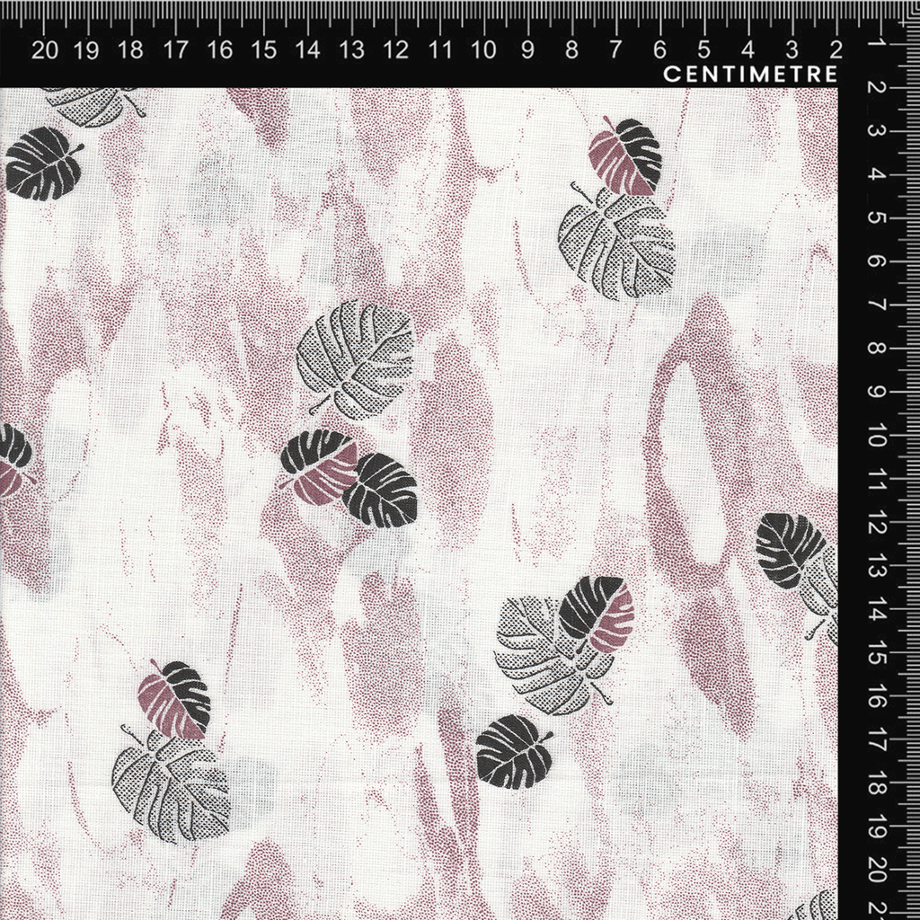 Dusty Rose & Monstera Leaf Abstract