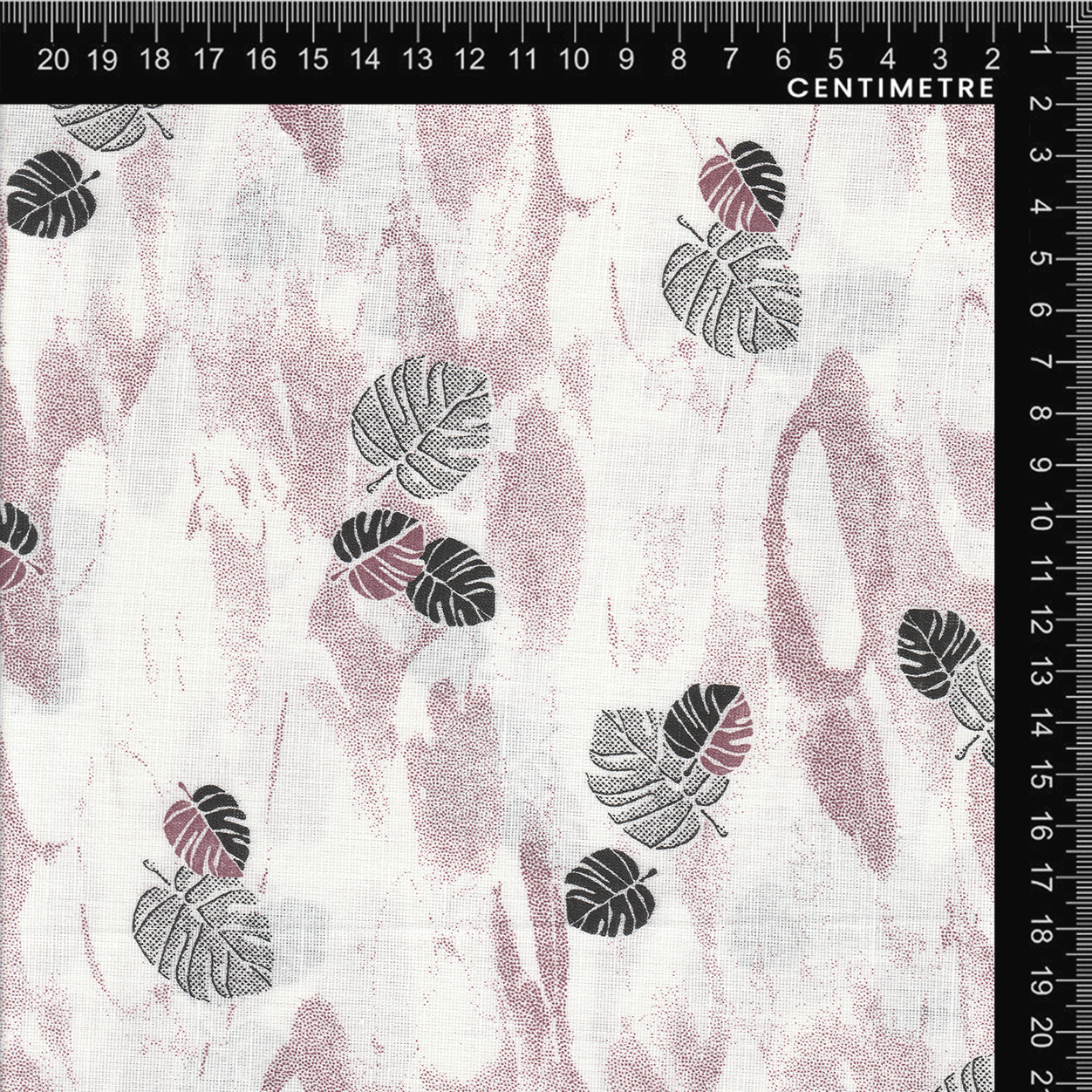 Dusty Rose & Monstera Leaf Abstract