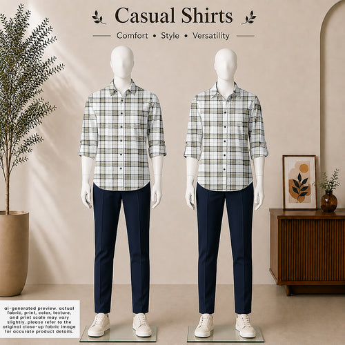 Beige & Grey Classic Plaid
