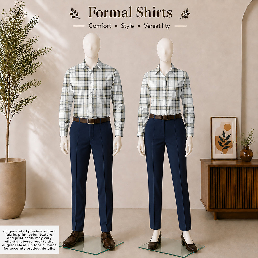 Beige & Grey Classic Plaid