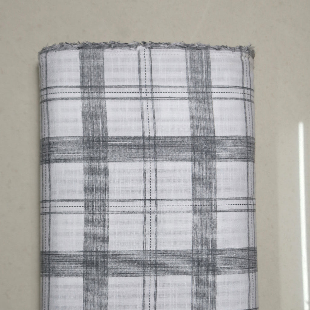 Black & White Wide Plaid Check