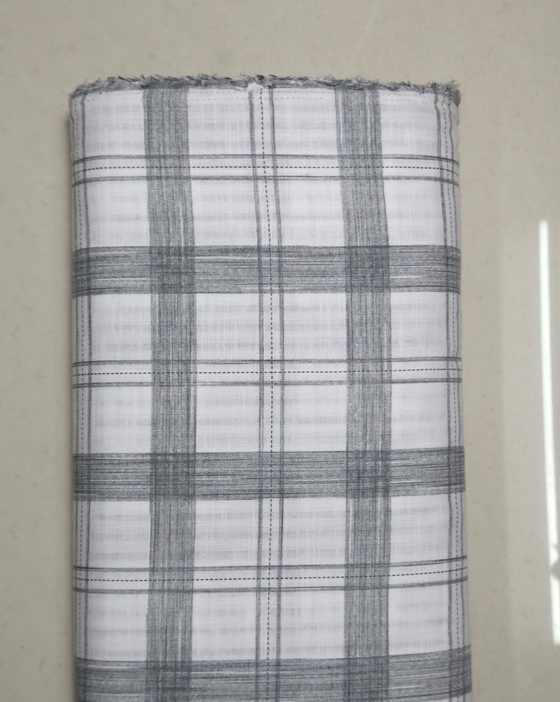 Black & White Wide Plaid Check