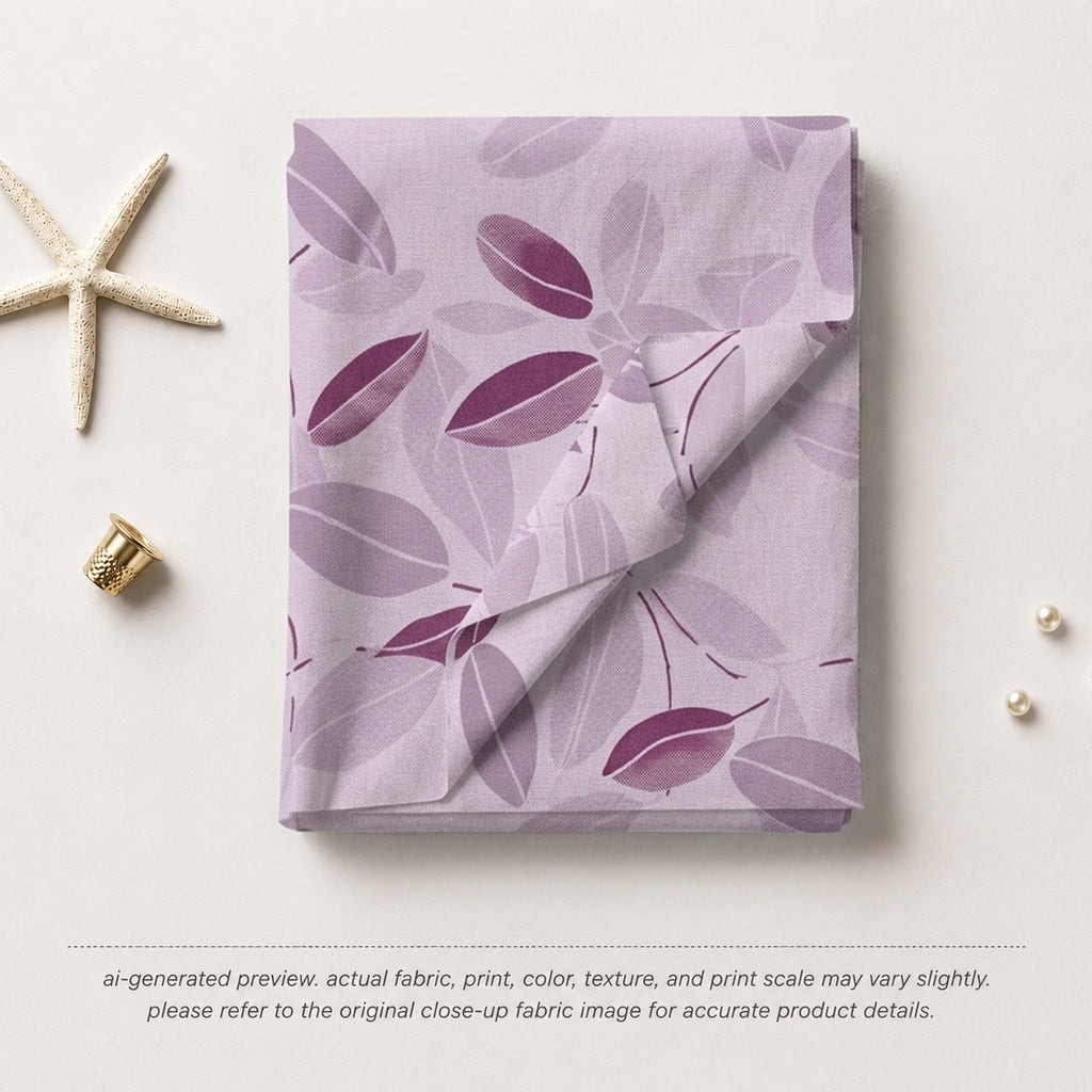 Lavender & Maroon Leaf Motif