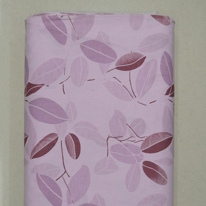 Lavender & Maroon Leaf Motif